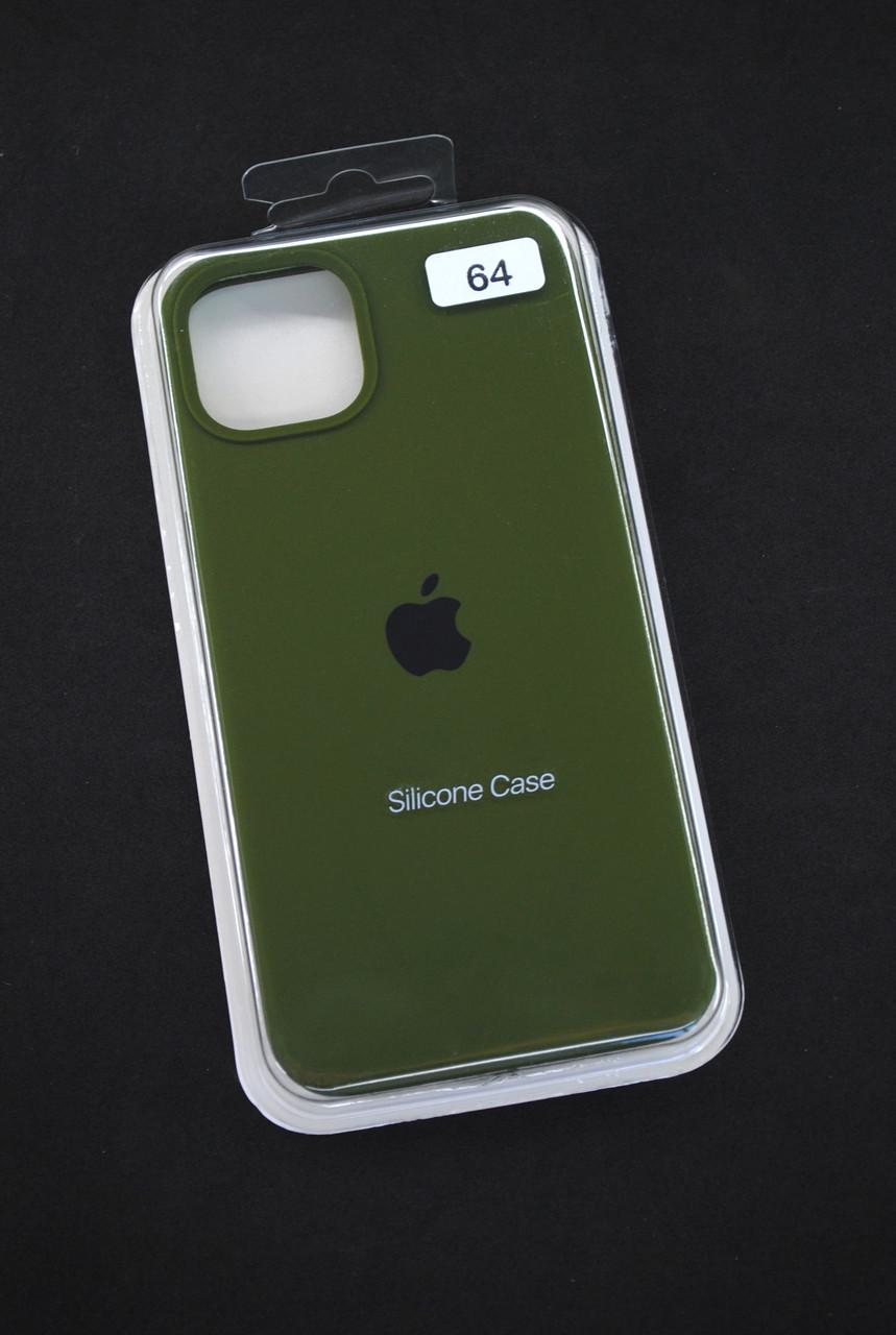 Чехол для телефона iPhone 15ProMax Silicone Case FULL №64 olive green