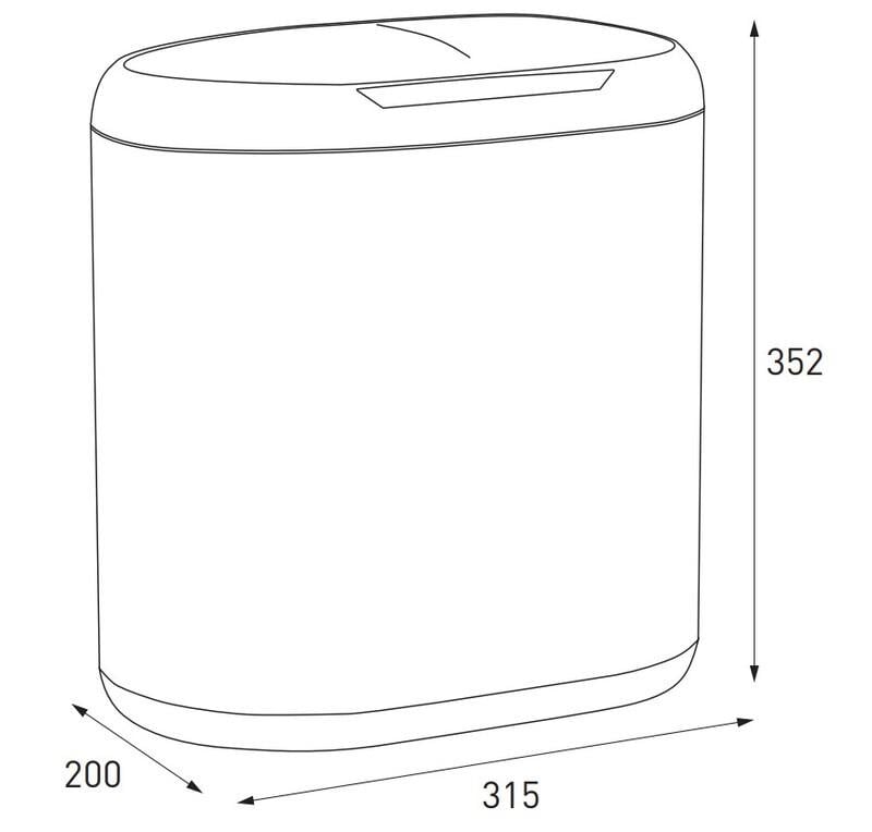 Мусорное ведро сенсорное овальное MIXXUS Premium Topper-TC0112 12 л Белый (MI7082) - фото 5