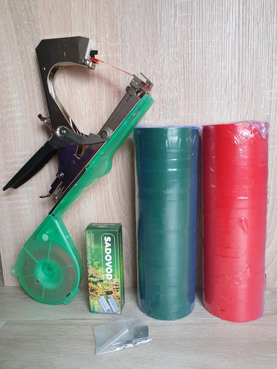 Набор для подвязывания растений Tapetool 20 шт. красных лент и 20 шт.зеленых лент/скобы - фото 2 Набор для подвязывания растений Tapetool 20 шт. красных лент и 20 шт.зеленых лент/скобы - фото 2