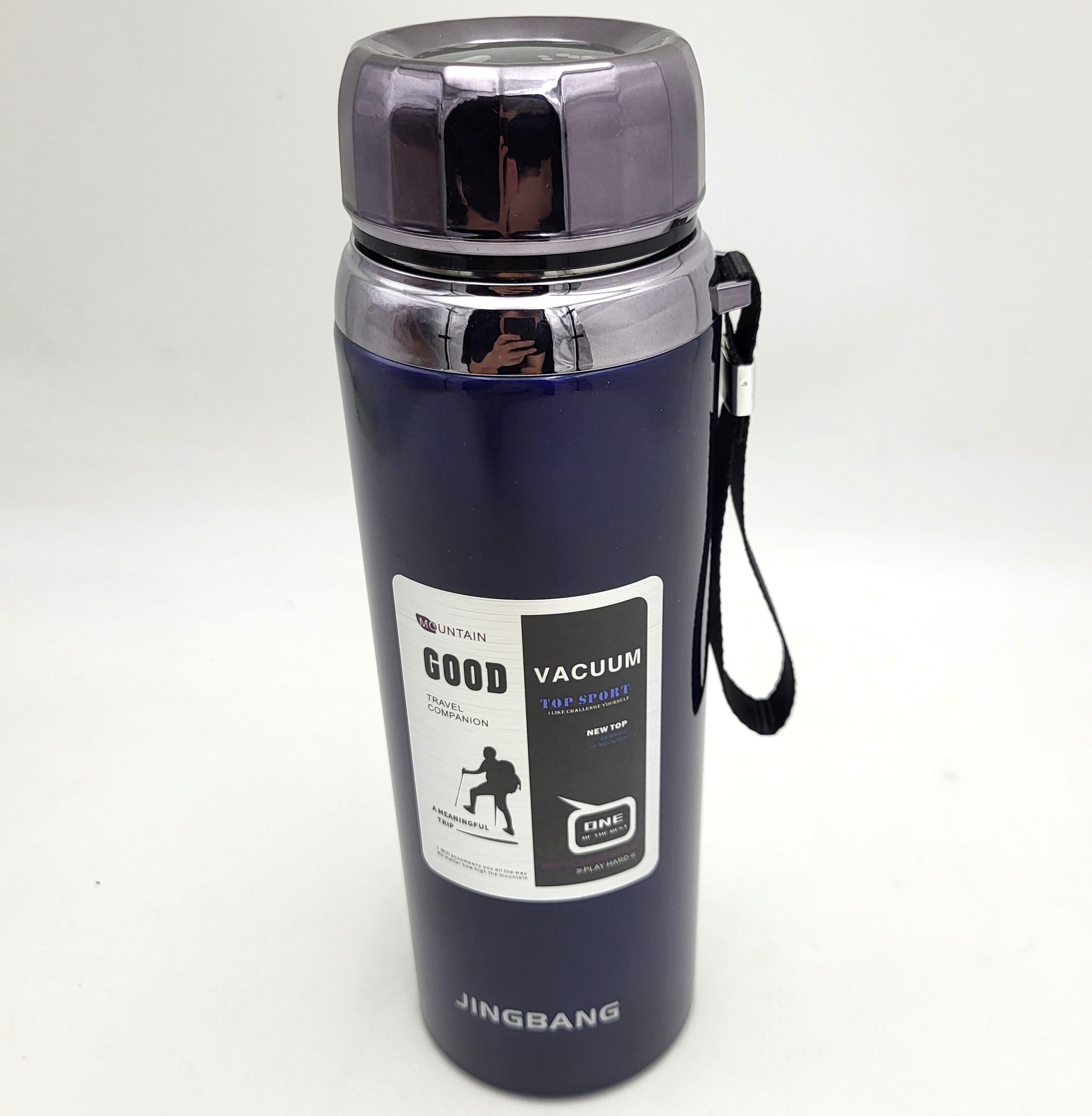 Термос для воды UKC EL-8106 стальной с поилкой и сенсорным датчиком температуры 420 мл Черный