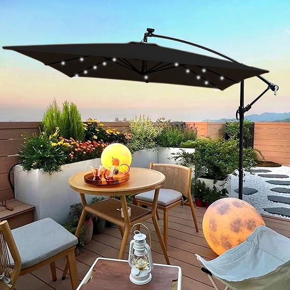 Парасоля садова WCG з LED-підсвіткою та чохол 2,5х2,5 м Чорний - фото 6 Парасоля садова WCG з LED-підсвіткою та чохол 2,5х2,5 м Чорний - фото 6