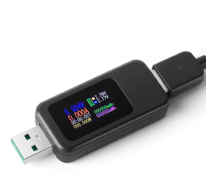 Тестер Keweisi KWS-18L USB 10в1 Чорний - фото 2 Тестер Keweisi KWS-18L USB 10в1 Чорний - фото 2