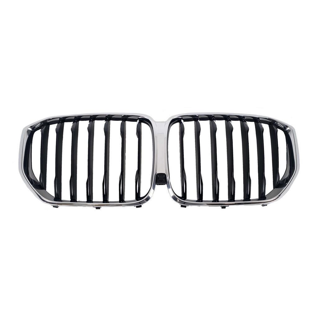 Ноздри 1 Bar 2019-2022 GBT для BMW X5 G05 2019- гг. пластик Черный глянцевый/Хром окантовкой (146670)