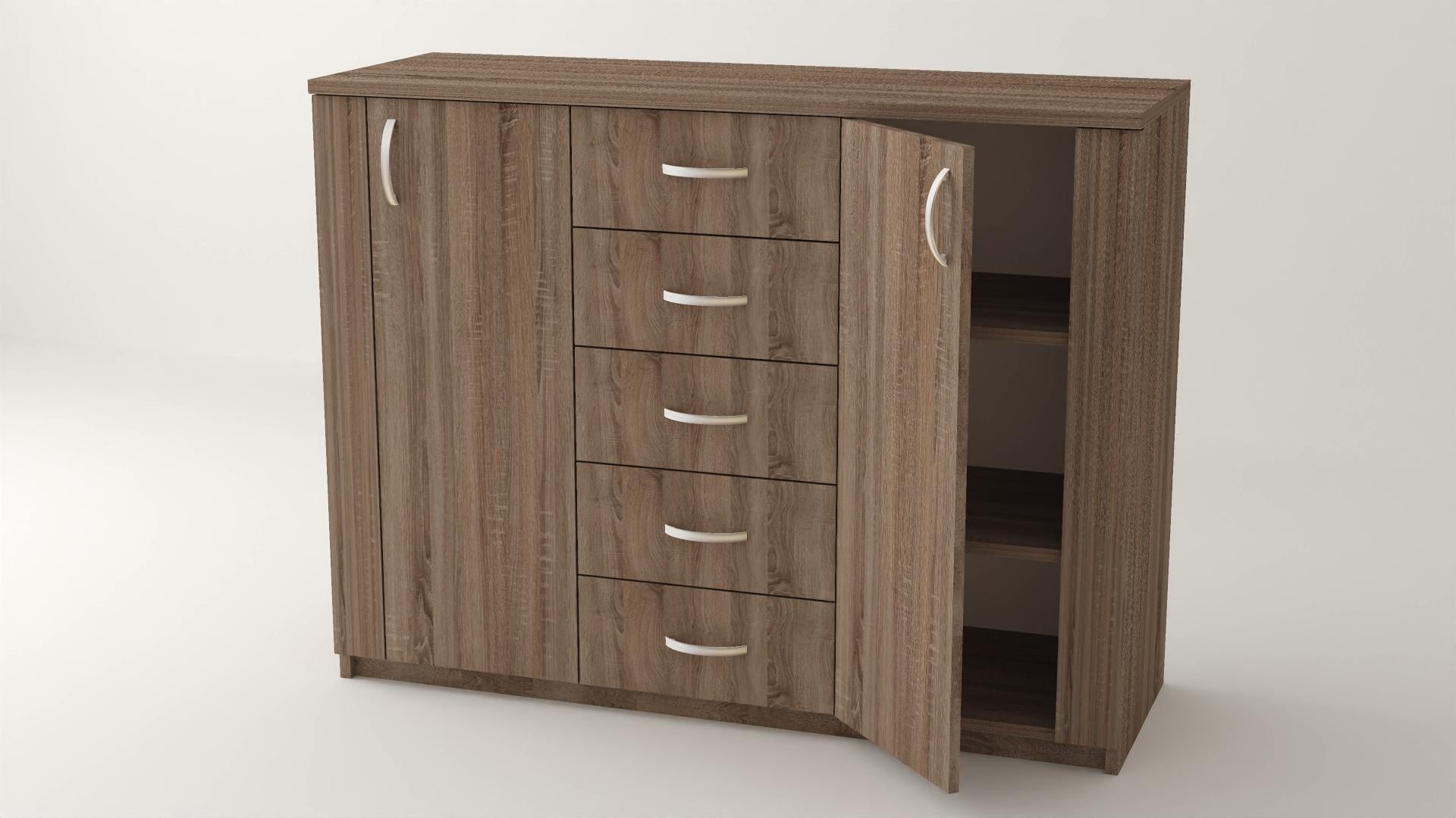 Комод Алекса ВК-36 135х45х94 см Дуб сонома трюфель (61867)