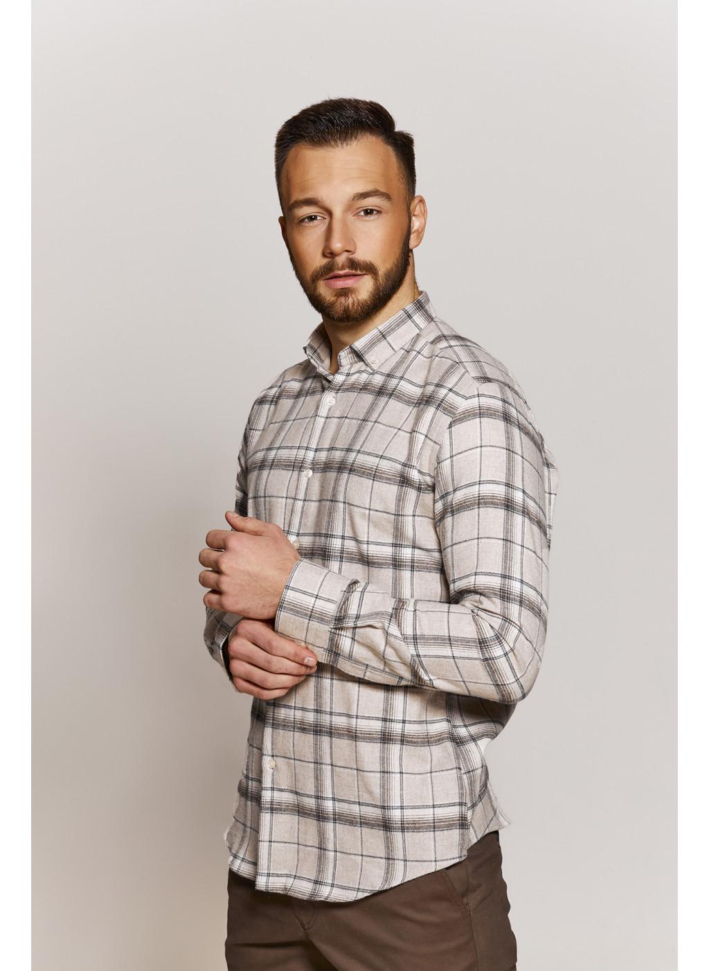 Рубашка мужская NAVI NV12-1X-050-E L Бежевый