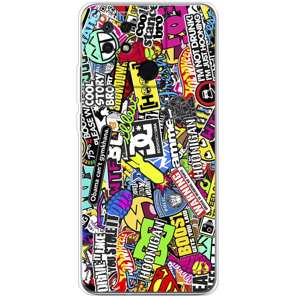 Чехол BoxFace Xiaomi Redmi 10C Multicolored Inscriptions Прозрачный силикон (44304-up880-44304)