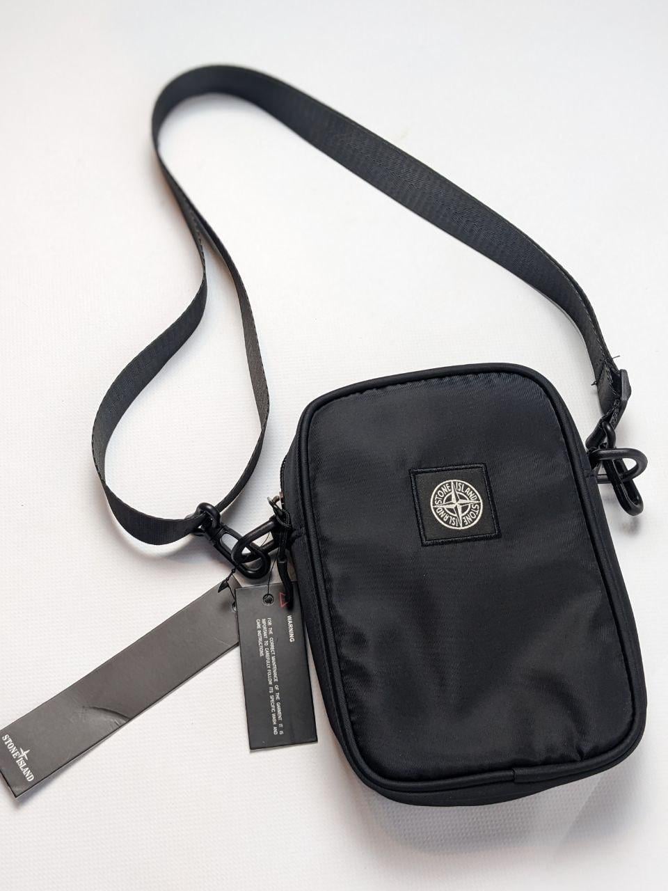 Мужская сумка Stone Island Стильная сумка барсетка через плечо Стон Айленд Черный (2087552221)