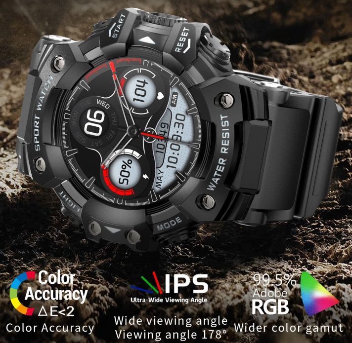 Смарт-годинник Military Watch LC Haki 21 компас/ліхтарик/дзвінки/IP68 - фото 5 Смарт-годинник Military Watch LC Haki 21 компас/ліхтарик/дзвінки/IP68 - фото 5