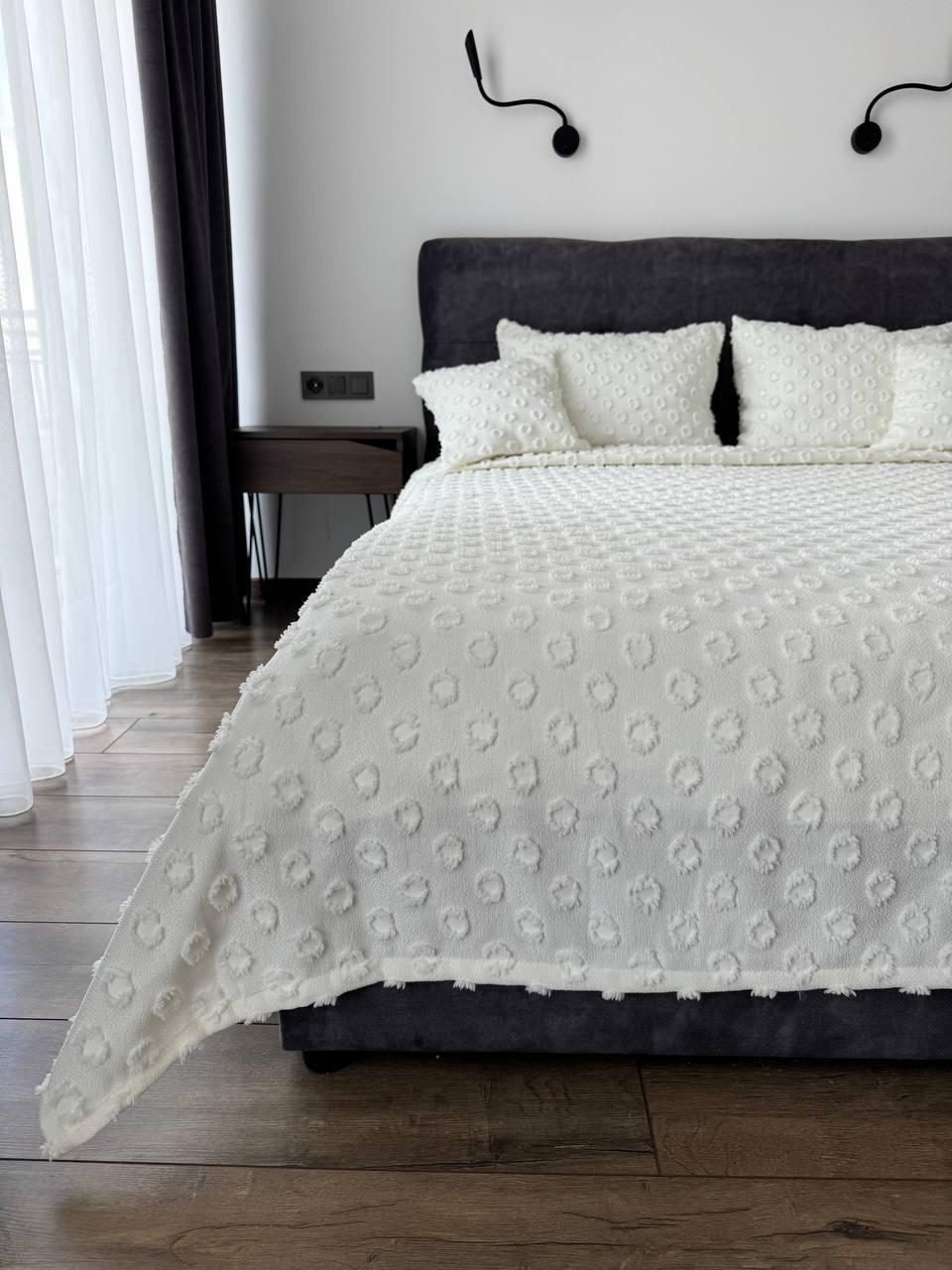 Покривало Інгрід 200x250 см Молочний (22899-2-200x250cm) - фото 8 Покривало Інгрід 200x250 см Молочний (22899-2-200x250cm) - фото 8