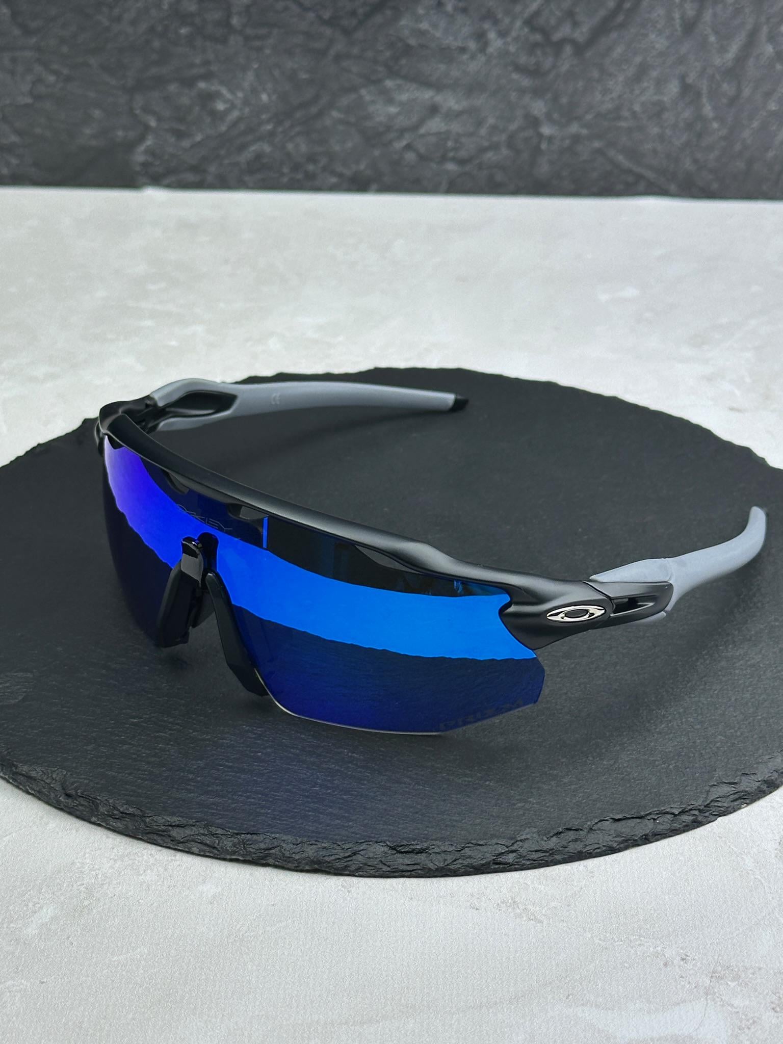 Солнцезащитные очки Oakley Radar EV Advancer OO9442 с синей линзой Prizm Sapphire спортивные мужские Черный