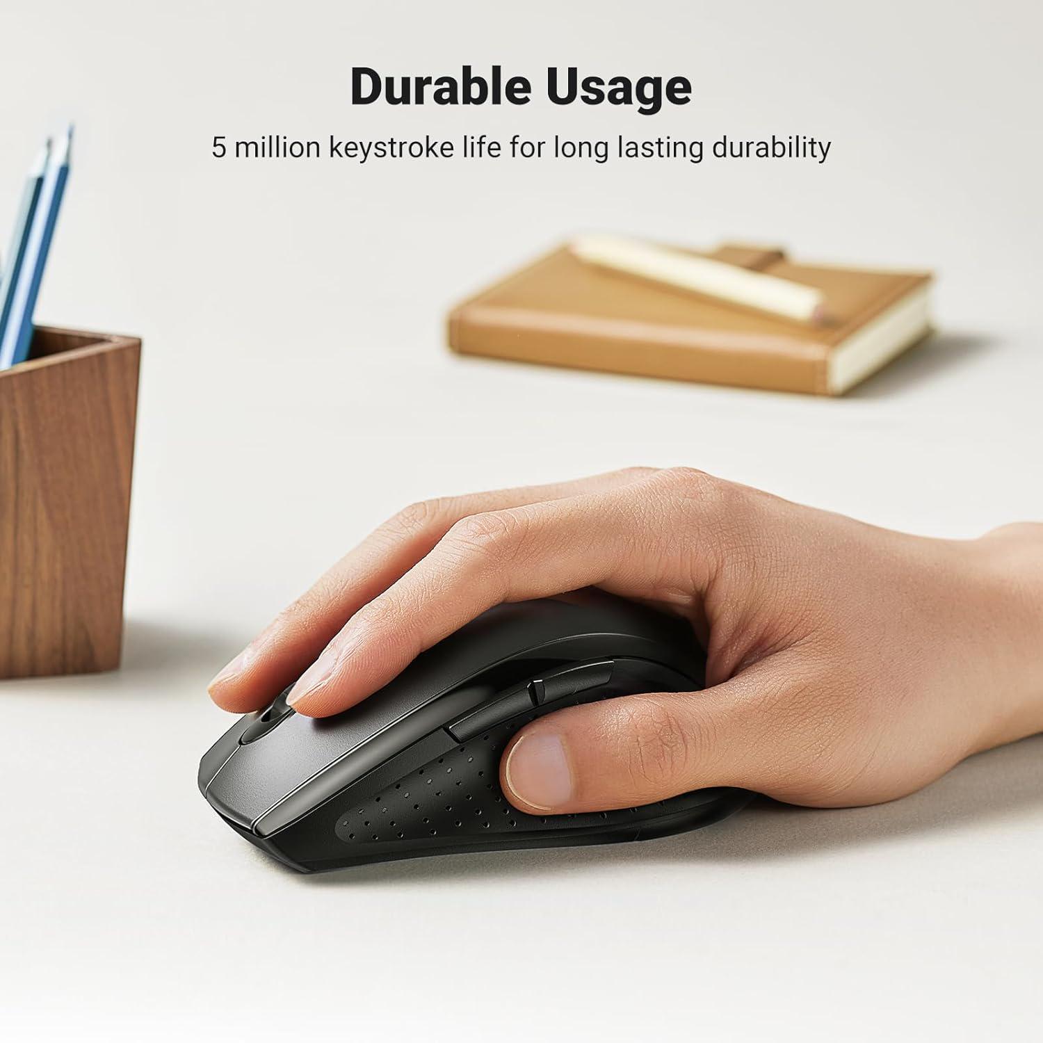 Мышь беспроводная UGREEN эргономичная 1600 DPI 2.4 ГГц Черный (45012) - фото 14 Мышь беспроводная UGREEN эргономичная 1600 DPI 2.4 ГГц Черный (45012) - фото 14