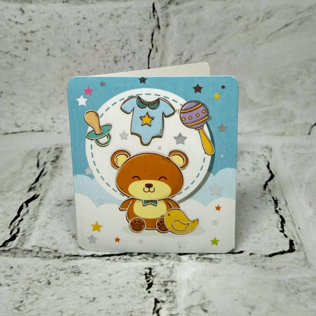 Открытка подарочная It's a boy Baby Shower 7,1х8,2 см (5503-1711)