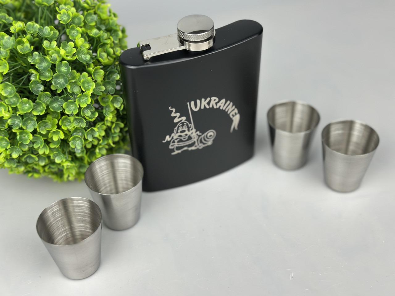Подарунковий набір UKRAINE фляга з чарками (23780726) - фото 3