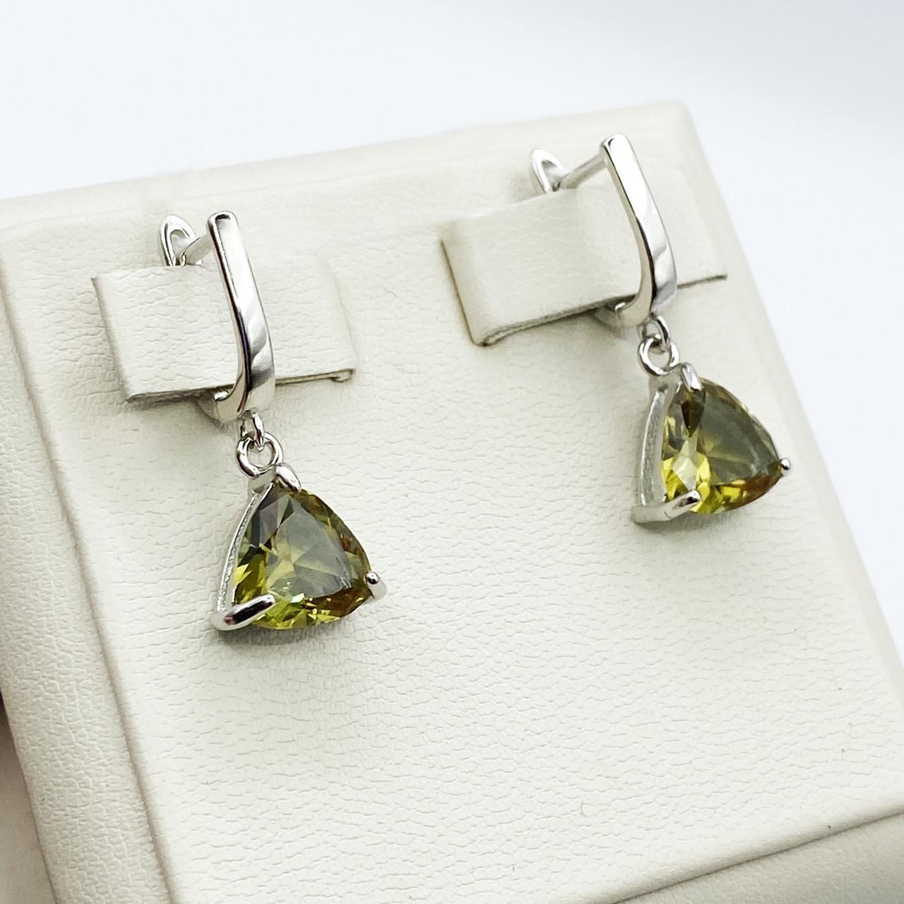 Серьги серебряные с султанитом 4,24 г (2224485823)