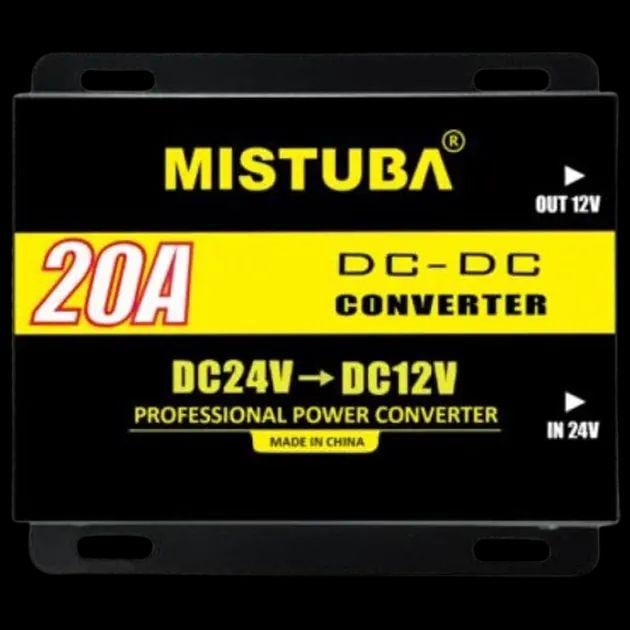 Автомобільний інвертор DC/DC 24-12 В 10A 120W з індикатором роботи та захистом від напруг (opt-103805)