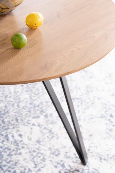 Обеденный стол Tetis 100 см Дуб/Черный (TETISDCFI100) - фото 6