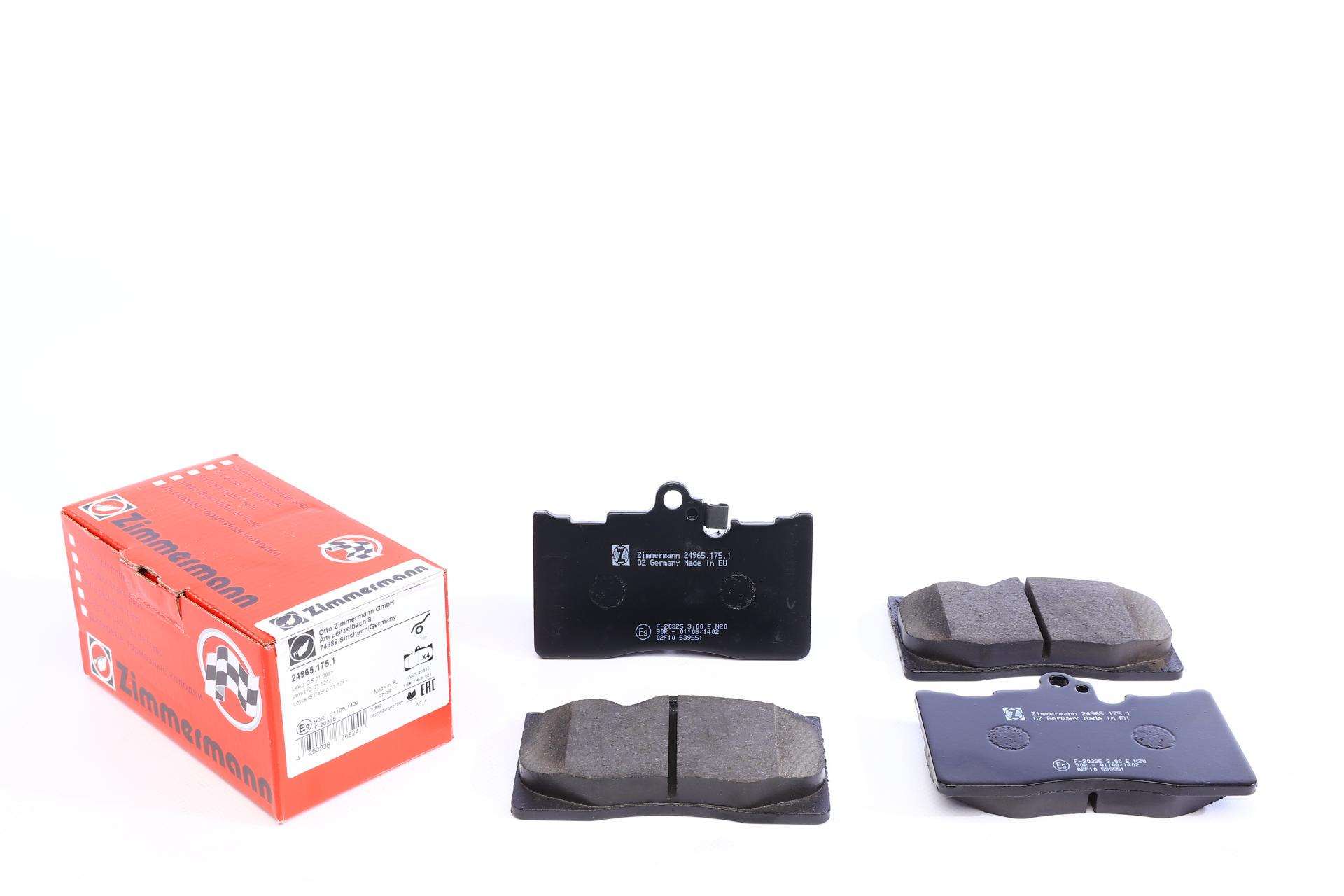 Колодки тормозные передние ZIMMERMANN Lexus GS 05-/IS III//RC 09- Advics (24965.175.1 ZIMMERMANN) Колодки тормозные передние ZIMMERMANN Lexus GS 05-/IS III//RC 09- Advics (24965.175.1 ZIMMERMANN)