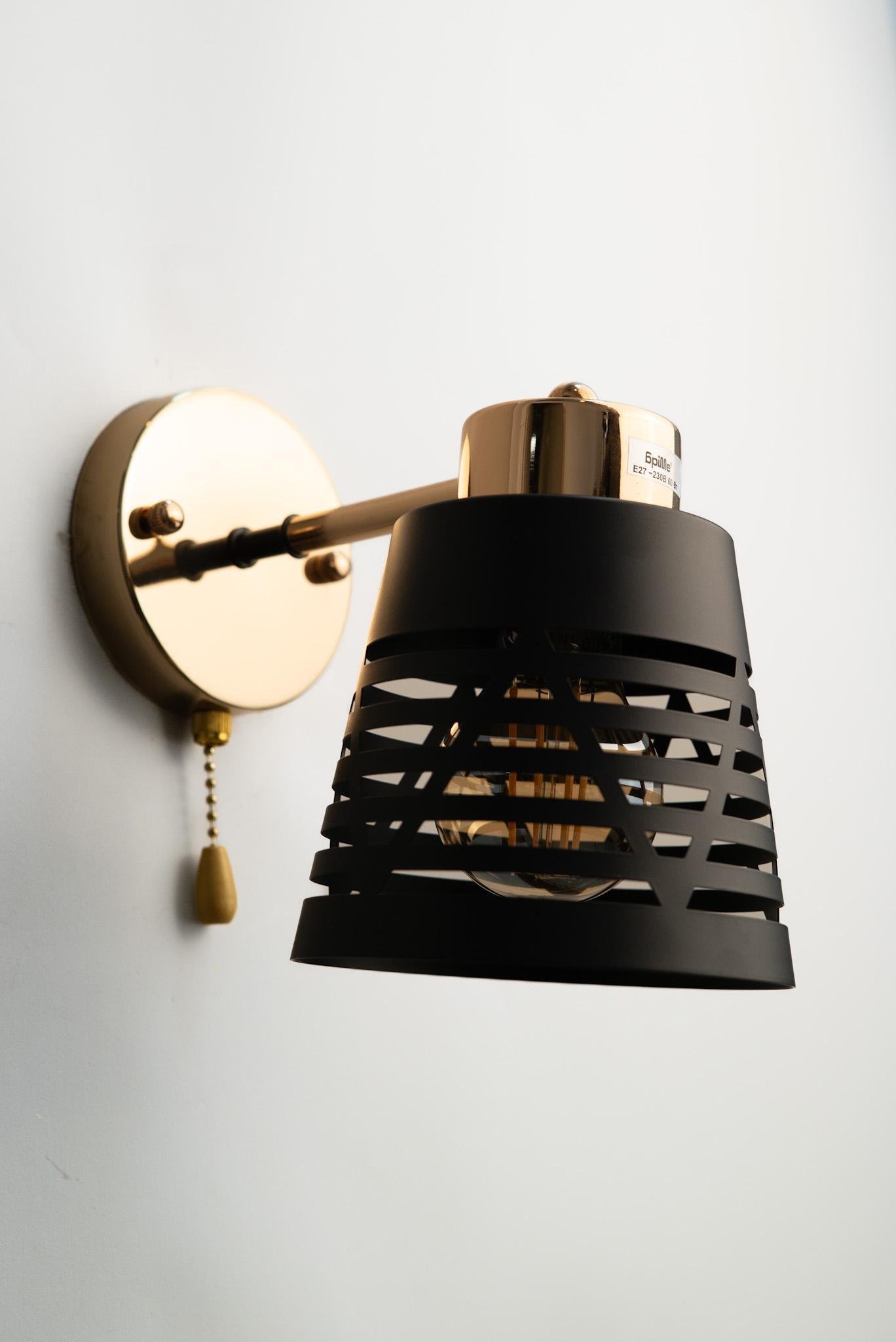 Бра Brille LK-737W/1 E27 BK/FG (29-469) - фото 3 Бра Brille LK-737W/1 E27 BK/FG (29-469) - фото 3