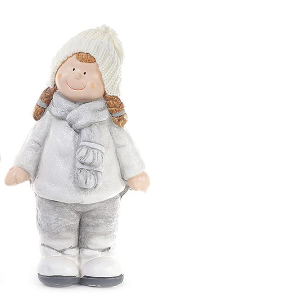 Декоративная керамическая фигурка Серебряные дети 41 см