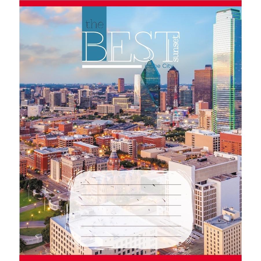 Шкільний зошит Захід сонця у місті 096-630190K-4 в клітинку 96 аркушів (RLT55425)