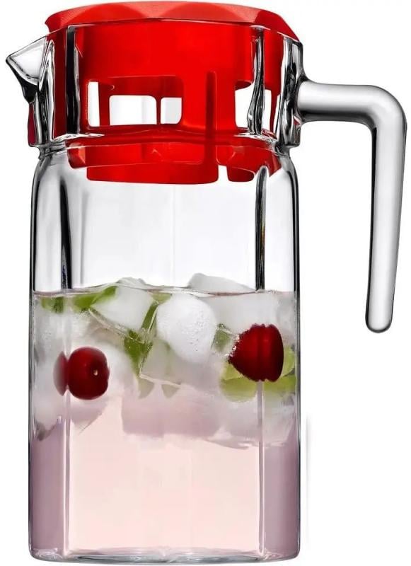 Кувшин стеклянный Kosem Jugs с пластиковой крышкой 1 235 мл - фото 5 Кувшин стеклянный Kosem Jugs с пластиковой крышкой 1 235 мл - фото 5