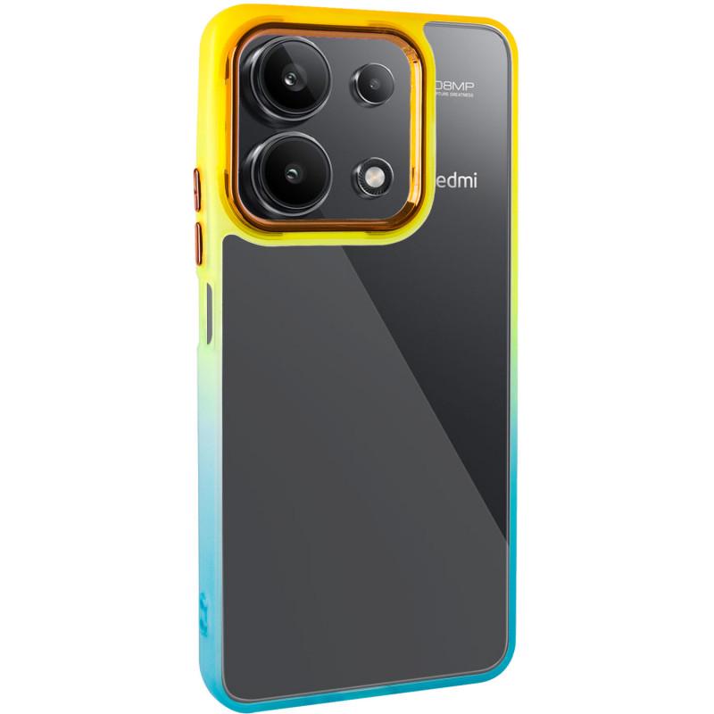 Протиударний Чохол TPU+PC Fresh sip series для Xiaomi Redmi Note 13 4G Бірюзовий/Помаранчевий