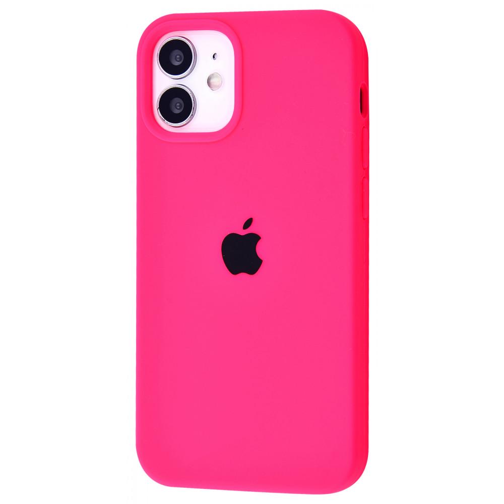 ᐉ Чехол PRC Silicone case Full Cover для iPhone 12 mini Bright-pink
