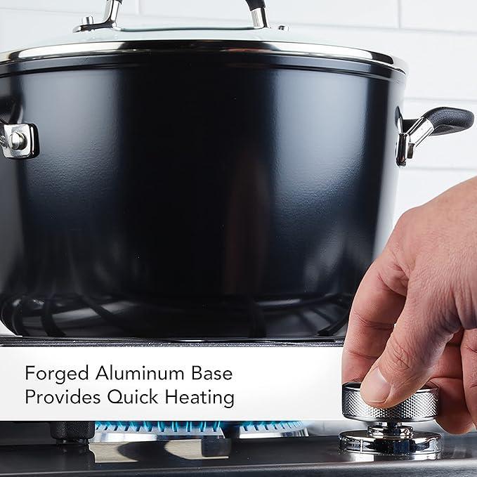 Каструля KitchenAid з жорстким анодованим антипригарним покриттям та кришкою 8 л - фото 3 Каструля KitchenAid з жорстким анодованим антипригарним покриттям та кришкою 8 л - фото 3