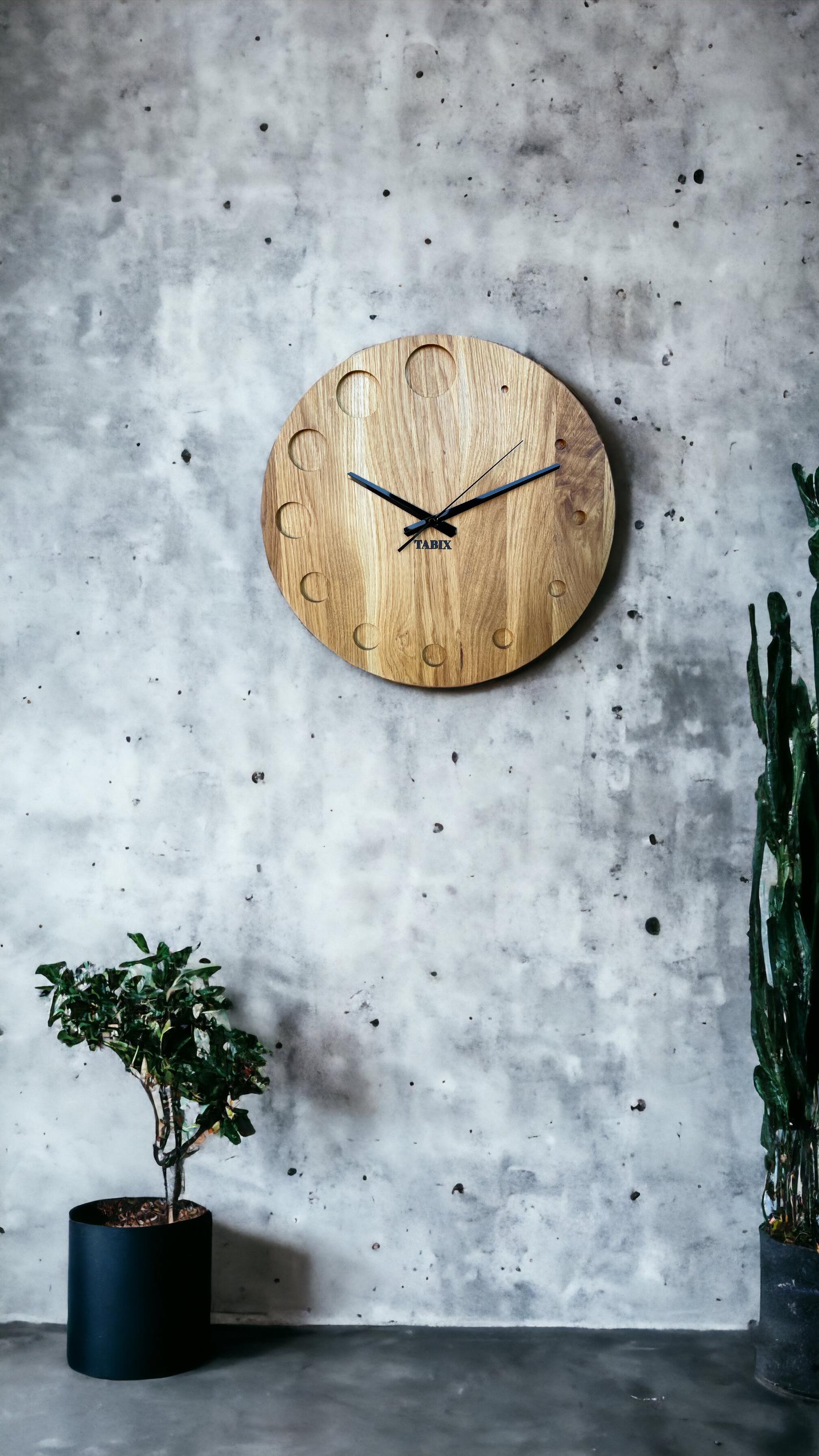 Часы настенные Tabix дубовые 40 см - фото 3 Часы настенные Tabix дубовые 40 см - фото 3