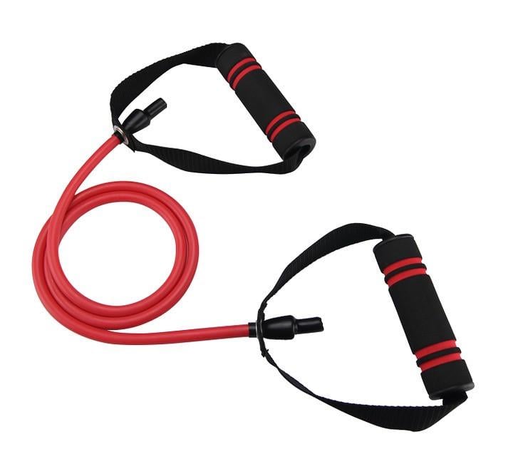 Еспандер трубчастий для фітнесу U-Powex Latex resistance tube з ручками 30LB 13,5 кг Red (A-012827)