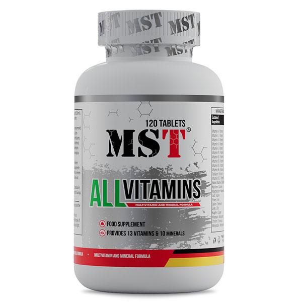 Витаминно-минеральный комплекс для спорта MST Nutrition AllVitamins 120 табл. (000025089) Витаминно-минеральный комплекс для спорта MST Nutrition AllVitamins 120 табл. (000025089)