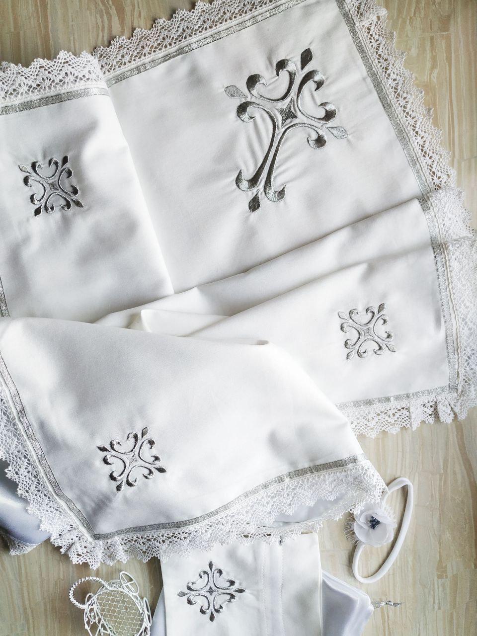 Крыжма для крещения Дар и мешочки для локона и хранения (2182014465)