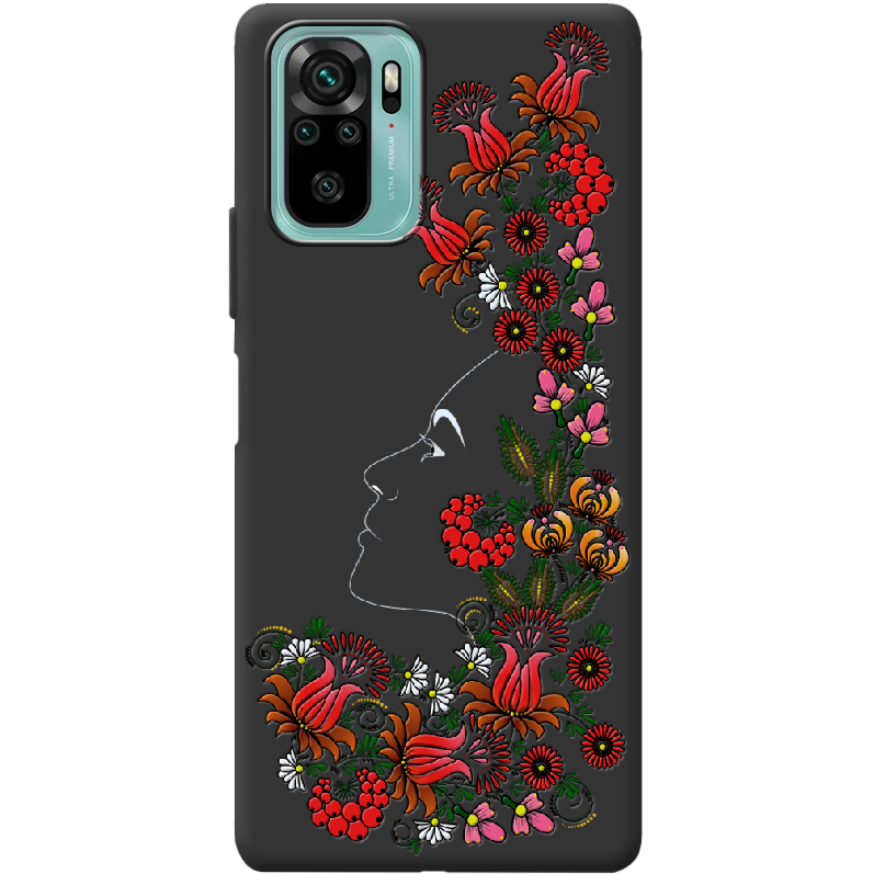 Чехол BoxFace Xiaomi Redmi Note 10 3D Ukrainian Muse Черный силикон (42029-bk64-42362)