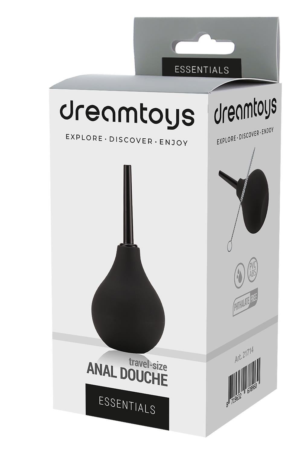 Анальная клизма со щеточкой для очистки Dream Тoys Еssentials ANAL DOUCHE Черный (DT21714)