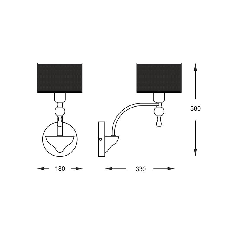 Бра Zuma Line Jewellery W1550-01A-F4B3 - фото 2