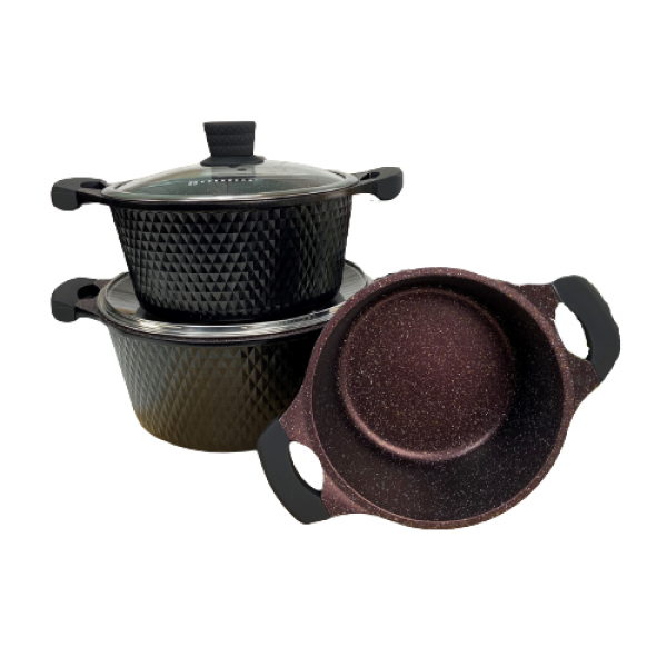 Набор кастрюль Edenberg EB-16001 с мраморным покрытием (9483616)