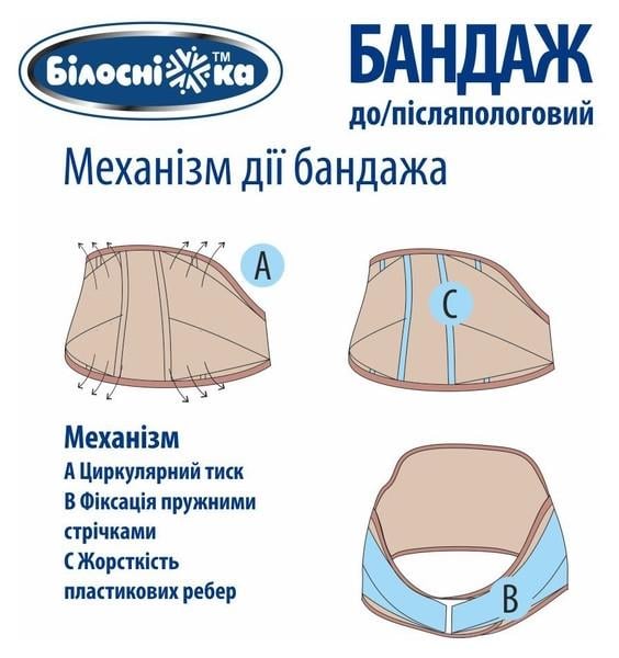 Бандаж для беременных Білосніжка №202 универсальный р. 4 Бежевый (1616873101) - фото 2