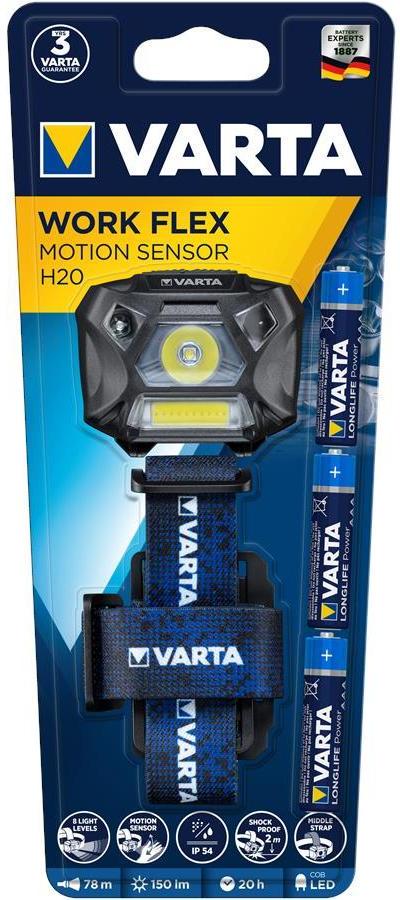 Фонарь налобный Varta Work Flex Motion Sensor H20 (8770126) - фото 3