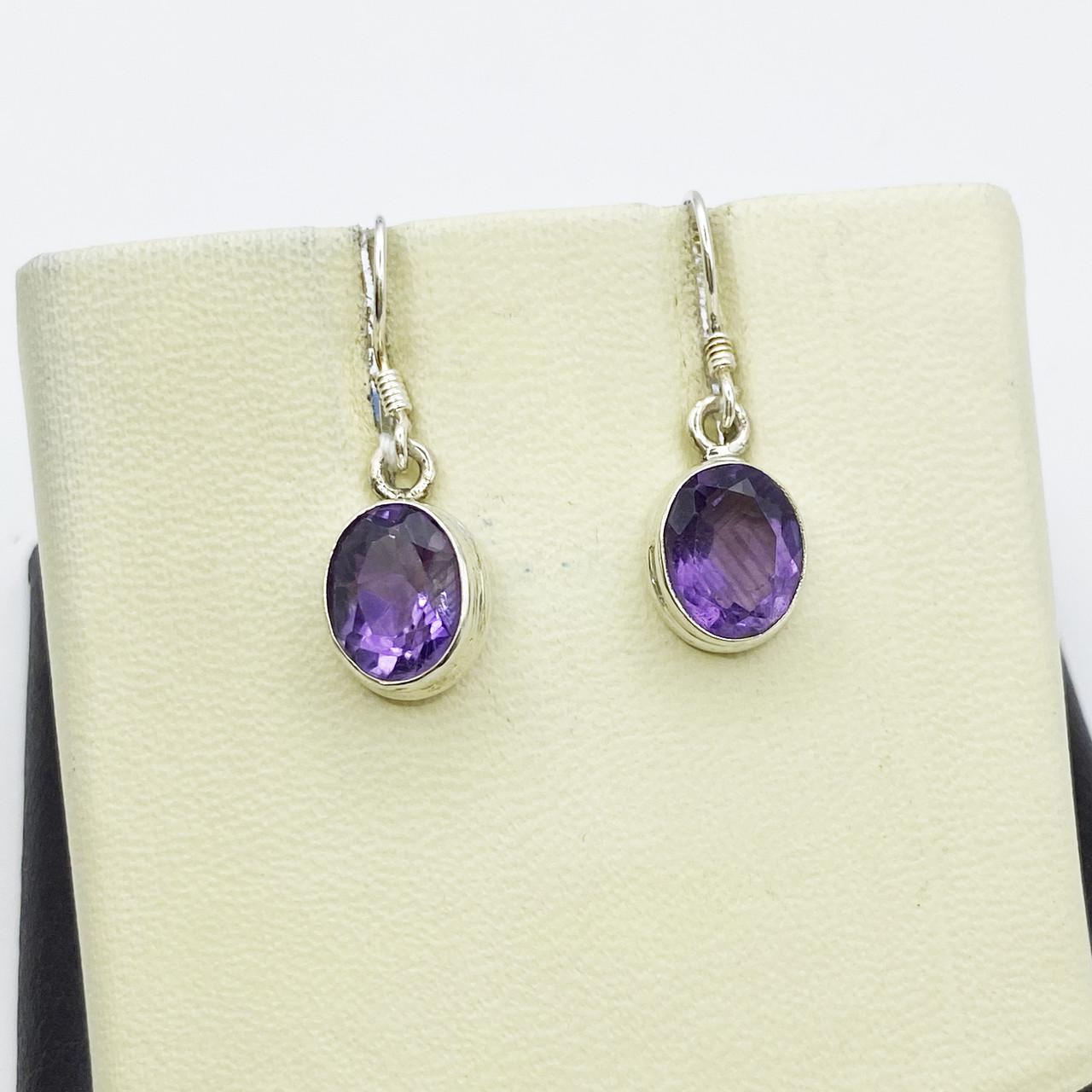 Серьги серебряные с аметистом 3,46 г (2334571360)