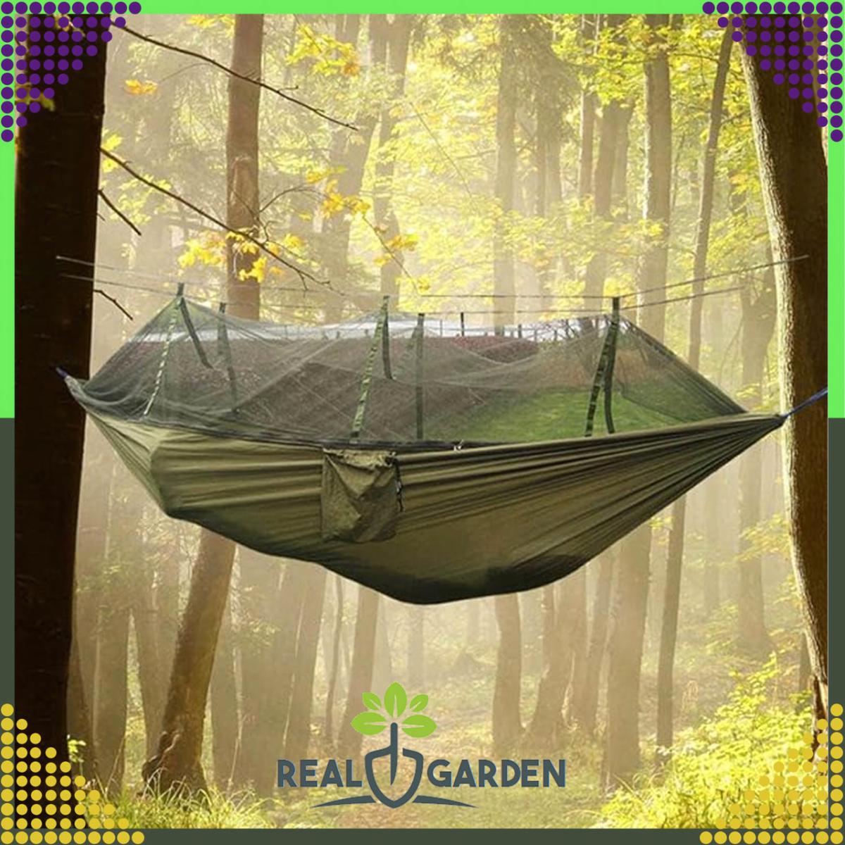 Гамак туристический Real Garden 260x140 см до 120 кг Хаки (27777816) - фото 3