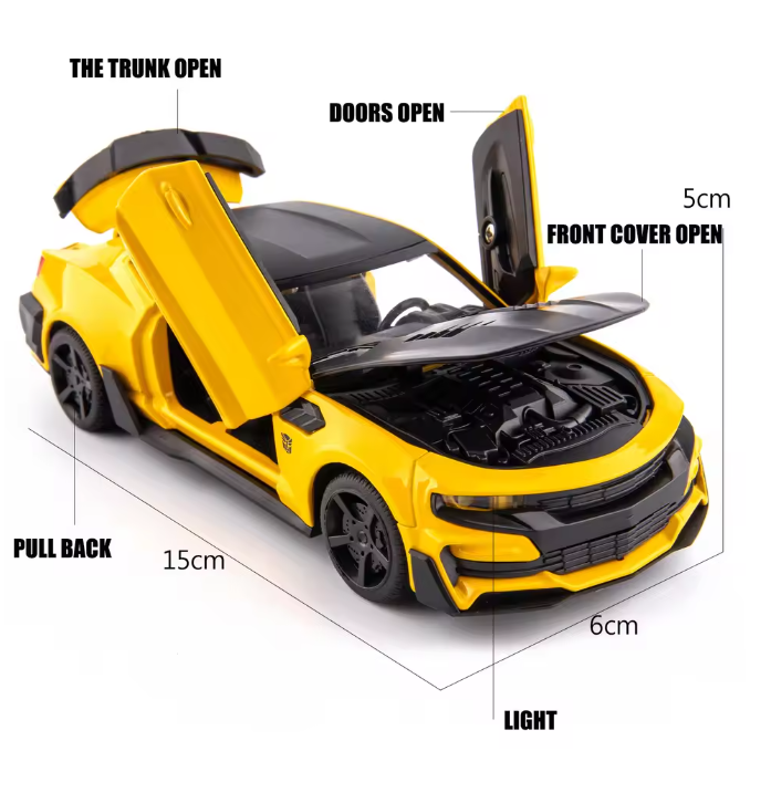 Модель спортивного автомобиля металлическая с подсветкой и звуком 1:32 Chevrolet Camaro - фото 2