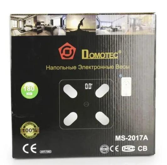 Напольные электронные весы Domotec MS-2017А до 180 кг с ЖК дисплеем и приложением Черные (11187219) - фото 4 Напольные электронные весы Domotec MS-2017А до 180 кг с ЖК дисплеем и приложением Черные (11187219) - фото 4