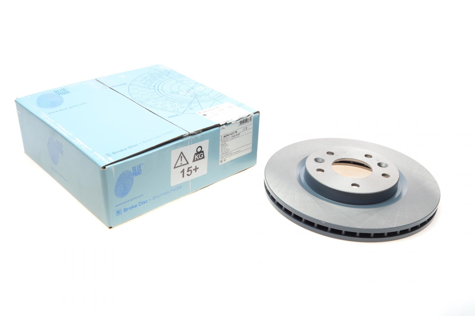 Диск тормозной передний BLUE PRINT для Nissan Qashqai II/X-trail 13-/Leaf 14-/Renault Kadjar 13-295x26 мм (ADN143176)