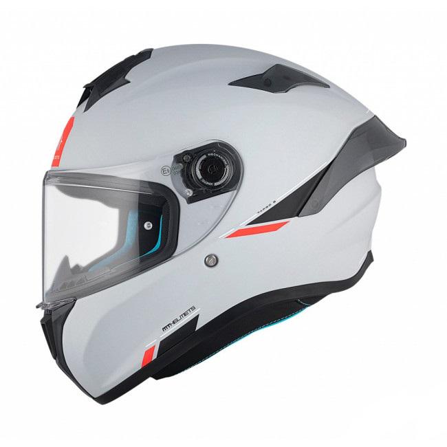 Мотошлем MT HELMETS Targo S Solid A0 ECE 22.06 XL Gloss White (29878) - фото 3