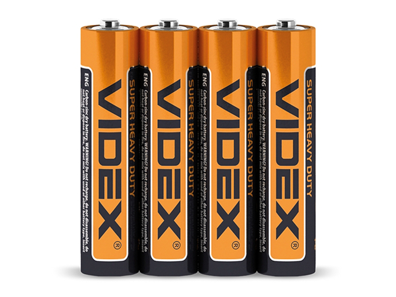 Батарейка солевая Videx R03P/AAA SHRINK 4 шт. (8702)