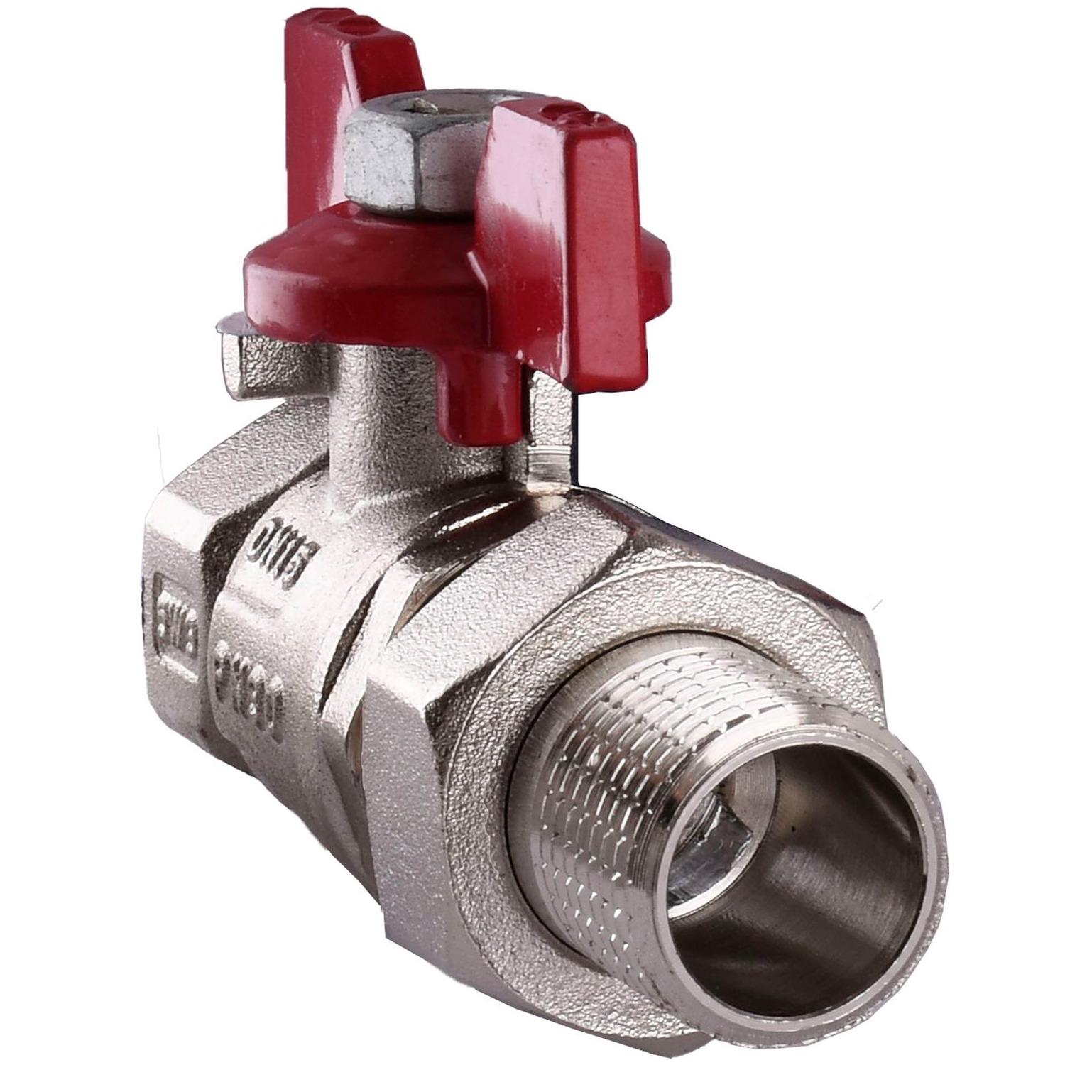 Кран шаровой Arco SENA 154103 1/2" ВЗ с американкой бабочка (85362)