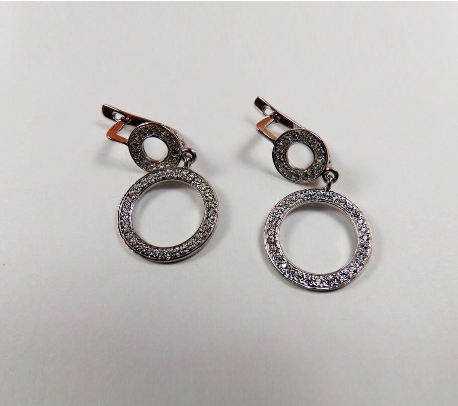 Серьги Maxi Silver 2644 круг (82644)
