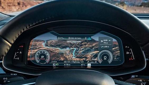 Защитное стекло Pixsel гибридное матовое на панель приборов Audi Q7/SQ7/RSQ7 12" 2019