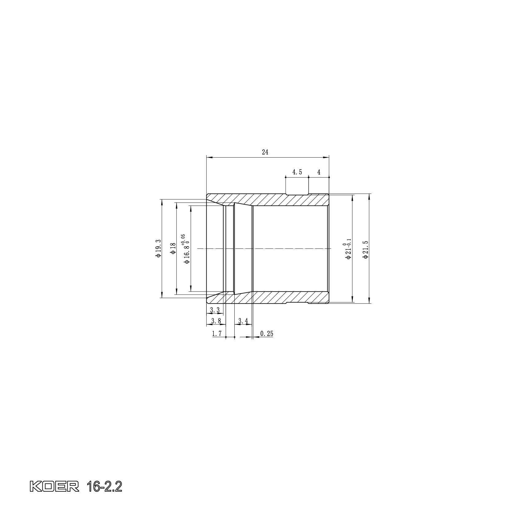Гільза монтажна KOER KA.S16 насувна 16x2,2 мм (OL-KR4899) - фото 5 Гільза монтажна KOER KA.S16 насувна 16x2,2 мм (OL-KR4899) - фото 5