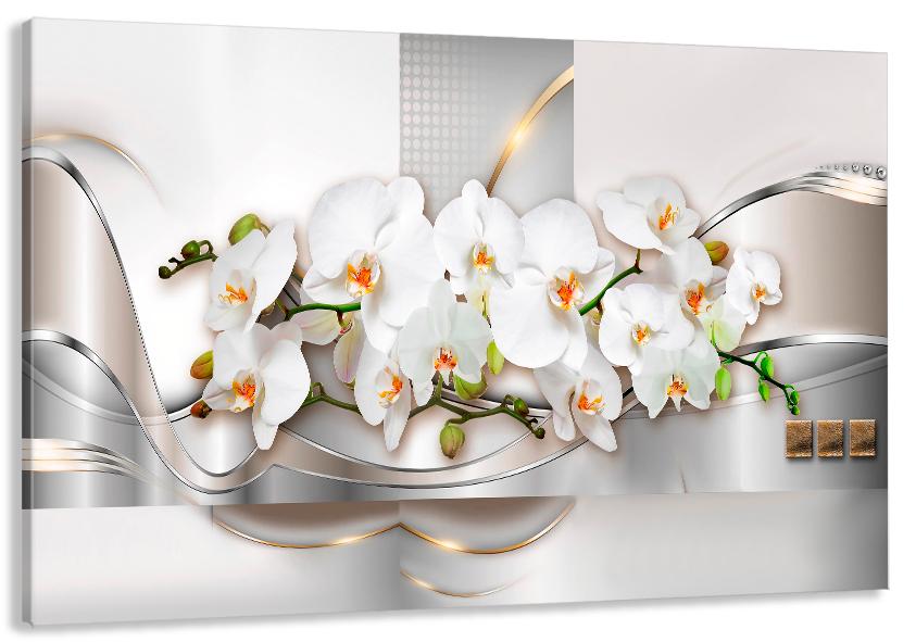 Картина на холсте в гостиную/спальню Орхидея 40х80 см (MLP_141)